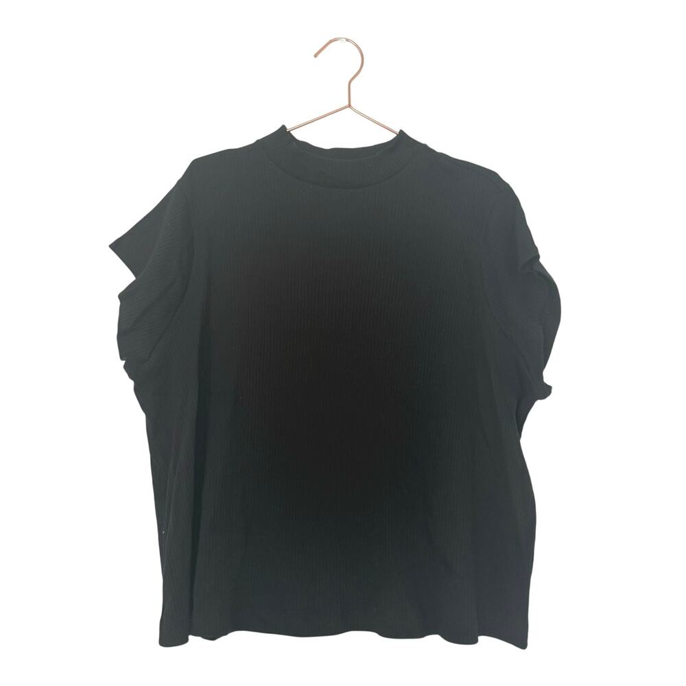 Old Navy Black Ribbed Short Sleeve Tee new with tag